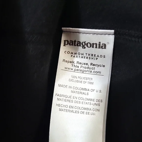 Patagonia Fleece Pullover Quarter Zip Black Women's Size Medium - Picture 9 of 10